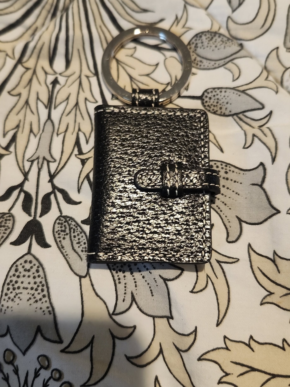 Coach Black Mini Leather Book Keychain
